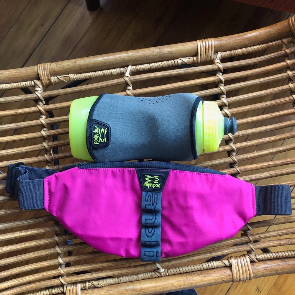 Bundle - Running belt (like new) and matching water bottle
